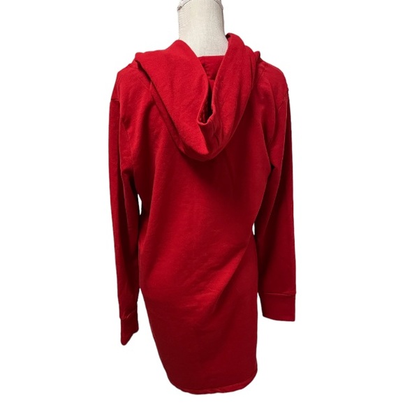 CALVIN KLEIN Red Pullover Hoodie Tunic Size Large - Picture 4 of 16